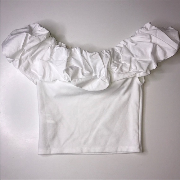 NWT Zara off the shoulder top white small - Picture 2 of 6
